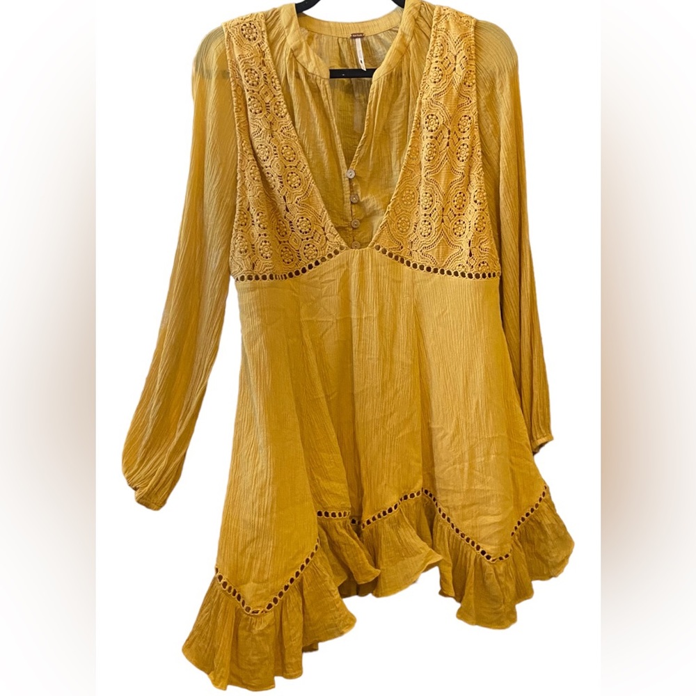 $128 RARE Preloved Free People Endless Summer “Freya” Mini Dress Set Small - Picture 6 of 9